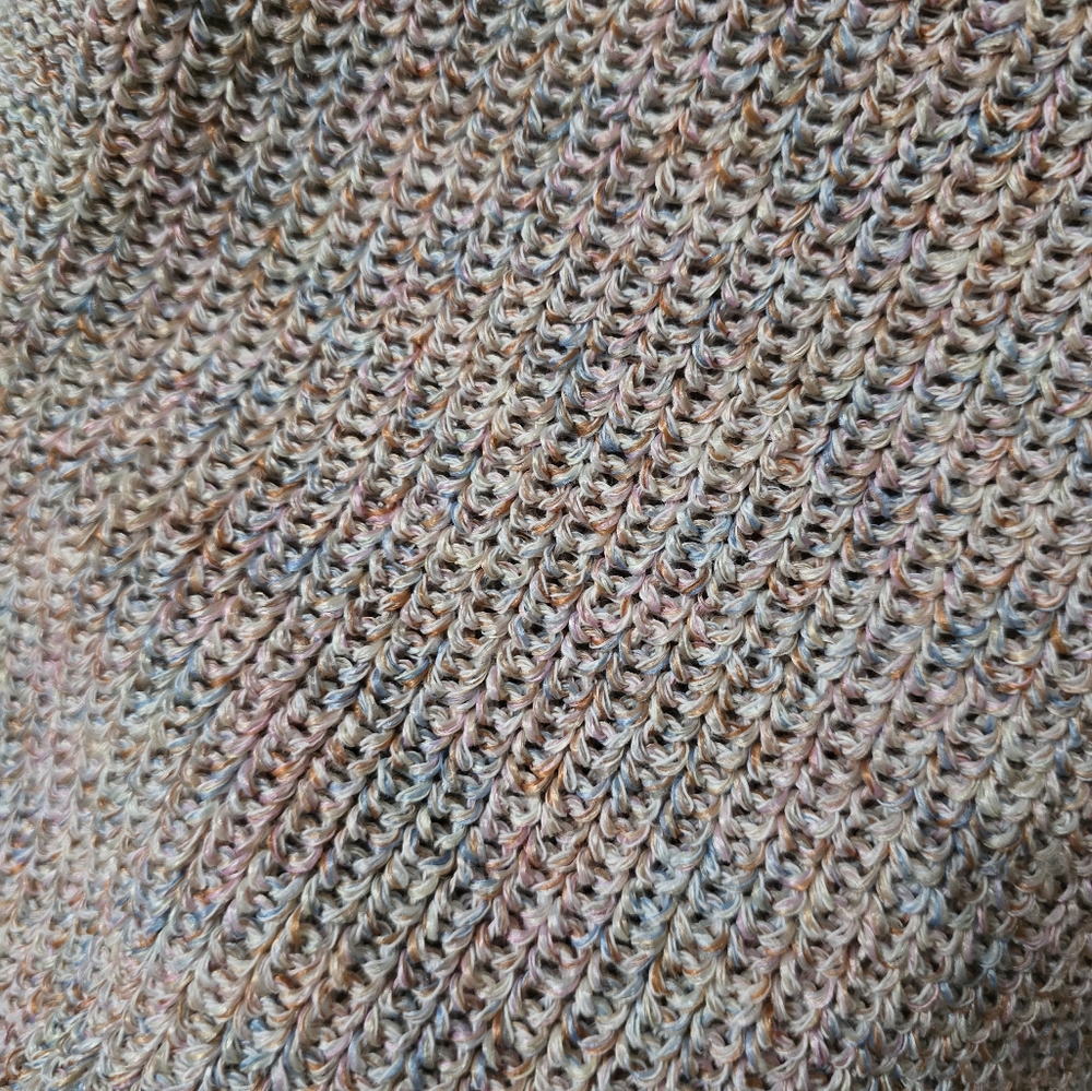 NWOT Ella Moss Cable Knit Sweater Tank Top/Vest, Tunic Length, Beige/Multicolor. - Picture 9 of 11